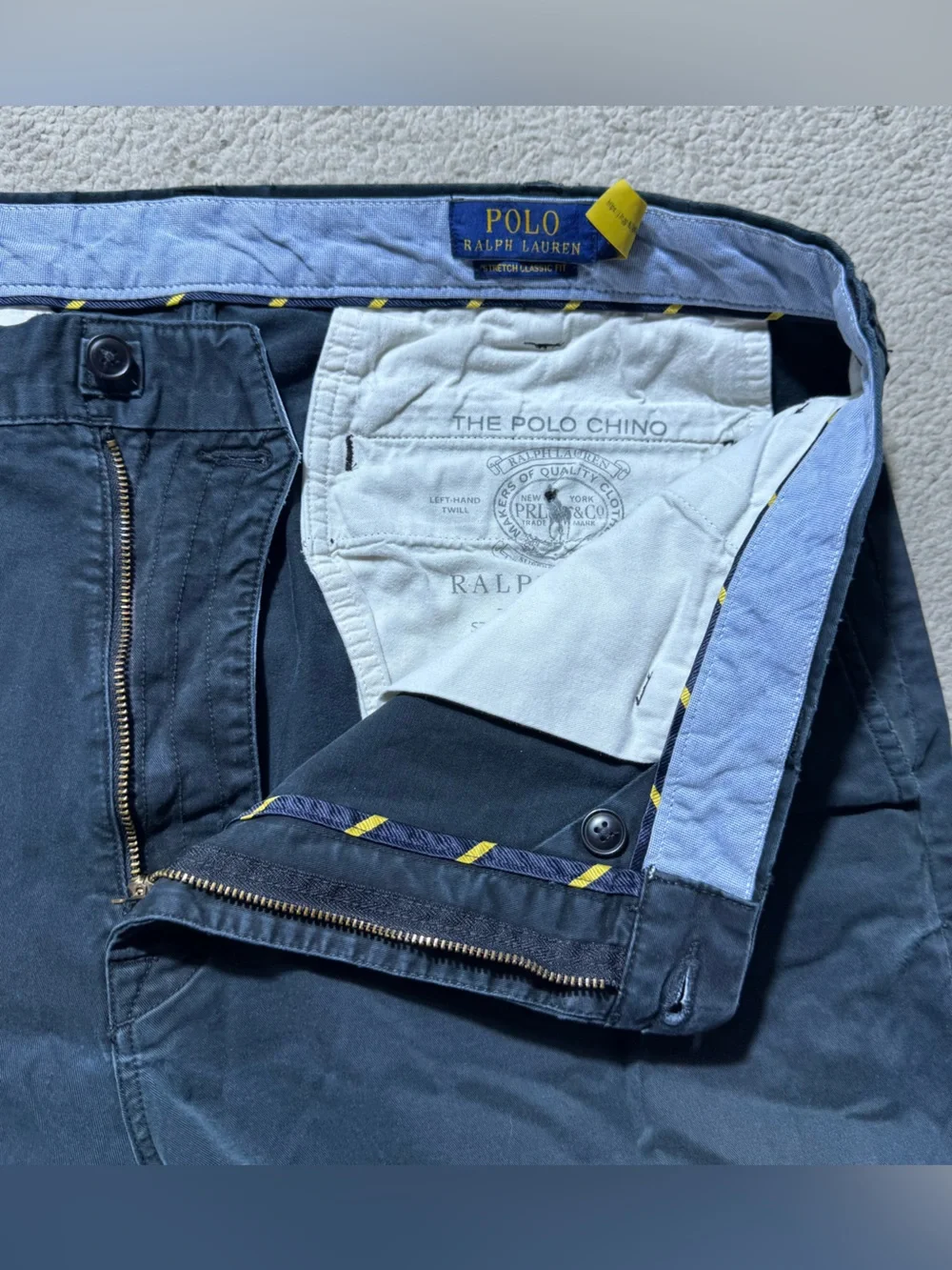 Polo Ralph Lauren Pants Mens 38L Stretch Classic Fit Chino Gray Mid Rise 38x35.5